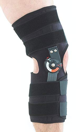 Neo G Hinged Knee Support, Adjusta Fit - Open Patella - Support For Arthritis, Joint Pain, Tendon, Ligament Strains, ACL, Injury Recovery - Adjustable Dials - Class 1 Medical Device - One Size - Black