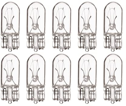 CEC Industries 194 Light Bulb 14V, 3.78W, T3.25 Shape, C-2F Filament, Glass Wedge (10-Pack)