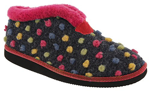 Sleepers Womens/Ladies Tilly Lightweight Thermal Lined Bootee Slippers (5 UK) (Fuchsia/Multi)