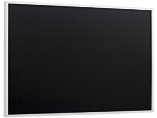 Bi-Office Kreidetafel New Basic, Memoboard mit Weißem Rahmen, 585x385 mm