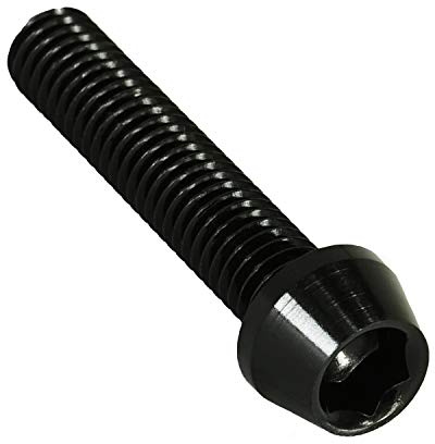 F26 Aluminium Schraube M5x25, konisch, 7075 T6, DIN 912, Schwarz