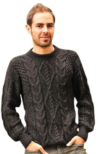 Gamboa Alpaca Maglione Uomo Elegante Manica Lunga Autunno Invernale Pullover