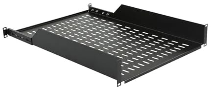 LOGON RAS415BL Rack Rack Zubehör - Rack Zubehör (Rack shelf, Schwarz, 50 kg, 48,3 cm (19 Zoll), 2U, 1 Stück(e)