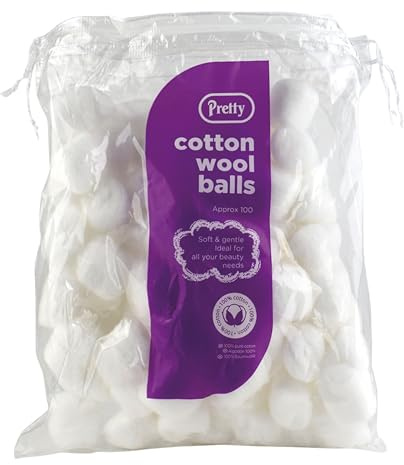 Pretty Cotton Wool Balls - 100 White
