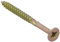 Spectre Advanced Lot de 100 vis à bois multifonctions 4,5 x 60 mm Zinc jaune passivé
