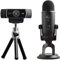 Logitech C922 Pro Stream Webcam Full HD 1080p Streaming con treppiede e licenza gratuita di 3 mesi XSplit microfoni neri + blu Microfono USB Yeti, Blackout