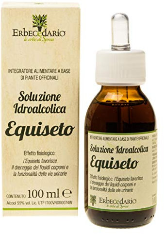 Tintura Madre Equiseto Soluzione Idroalcolica Drenante forte, Diuretico contro la Ritenzione Idrica e le Carenze Di Minerali, 1 Flacone 100ml