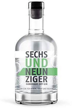 Hannover96 Gin | Sechsundneunziger Gin | 500ml Einzelflasche | 42% Vol. | Geschenkidee für Hannover96 Fans und Hannover Liebhaber