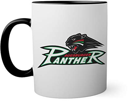 Ice Hockey Team Augsburger Panther Eishockey Schwarze Innenseite mit passendem Henkelbecher Mug 330ml
