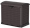 Duramax Cedargrain StoreAway 1200L Abri de jardin en plastique / couvercle arc, Abri pour poubelles, Cache poubelles, Coffre de poubelle, Idéal pour les 2x 240L poubelles, 145x85x125 cm, Marron