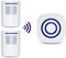 Détecteur de Mouvement Alarme, HommyFine Sirène Détecteurs de Mouvement Infrarouge-Sensor Alarme sans Fil PIR Set Détecteur de Mouvement
