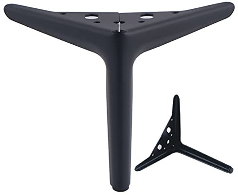 LOVEM Möbelfüße Metall Möbelfüsse, Dreieck Schrankfüße Schwere Sofa Füße TV Bank Füße Sideboard Füße Couchtischbeine Tischfüße DIY Metall Möbelbeine mit Schrauben,4 Stück (19cm,Schwarz)