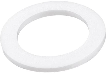sourcing map PTFE Flat Washers 30mm OD 20mm ID 2mm Thick Flange Gasket, White Pack of 10