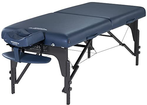 Master Massage Montclair Mobil Massageliege Klappbar Massagebett Massagebank Kosmetikliege Portable Beauty Bett aus Holz 71cm Königsblau