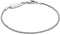 Kuzzoi - Pulsera de Buda para hombre, hecha a mano (2 mm), de plata de ley 925, pulsera trenzada con mosquetón, 0208551021, 19 centimeters, Plata de ley