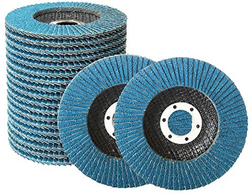 GOYADA 20 Pezzi Dischi Lamellari 125mm Dischi Abrasivi Lamellari Grana 60 di Macinazione in Acciaio Disco Lamellare per Rimozione Sbavatura, Lucidatura, Ruggine, Finitura