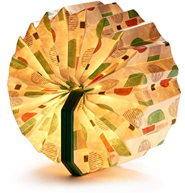 Gingko Akkordeon-Lampe, Samt, Blau
