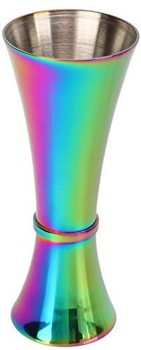 Doppio Jigger, doppio Jigger Design addensato in acciaio inossidabile 304 Ampia apertura Aspetto lucido Facile pulizia Strumento per la misurazione dell'alcool(Misurino in corno abbagliante)