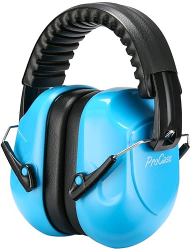 Procase Cuffie Antirumore, NRR 28 dB Cuffie Antirumore per Ambito Lavorativo, Lavoro Sul Trattore, Isolanti per Studiare, Falciatura, Sparare, Aereo, Muscia Forte e Industria Della Costruzio -Blu Puro