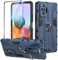 Btstring Funda para Xiaomi Redmi Note 10 Pro con Cristal Templado Protector Pantalla, Carcasa Protectora Antigolpes con Soporte Reforzado- Azul