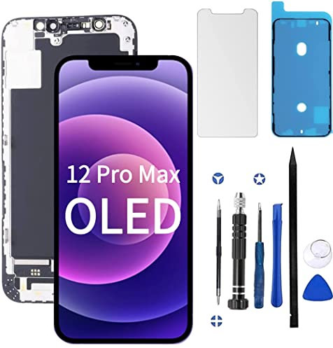 ZOETEC For iPhone 12 Pro Max Screen Replacement OLED (Not LCD) Touch Display Digitizer Assembly with Repair Kits