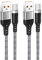 USB C Cable 2m 2Pack, USB A to USB Type C Fast Charging Charger Lead Nylon Braided Compatible with Samsung Galaxy S20 S10 S9 S8 Plus (Grey)