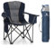 LET'S CAMP Folding Camping Chair Oversized Heavy Duty Padded Outdoor Chair with Cup Holder Storage and Cooler Bag, Support 200 KG with Thicken 600D Oxford
