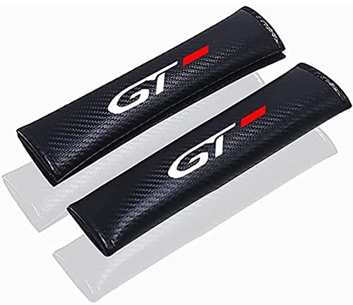MEFFEE 2 Stück Auto Gurtpolster für Peu-geot GT GTI gtline 508 5008 3008 208 2008 308, Weiches Schulterpolster Schulterschutz Atmungsaktiv Warm Komfort Schutz Gurt Auto-InnenzubehöR,Gt
