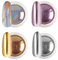 4 Colors Chrome Nail Powder Set Glitter Metal Mirror Effect Nail Art Design 3D Holographic Laser Dust Nail Powder Silver Gold Pink Chrome Nail Art Home DIY with 4 Sponge Sticks