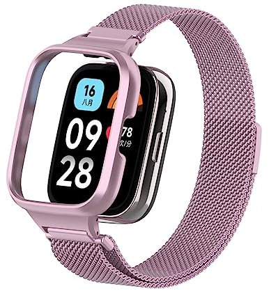 Keecuty Correa Compatible con Redmi Watch 3 Active/Xiaomi Mi Watch 3 Active, Loop Pulsera Magnética Ajustable de Acero Inoxidable para Xiaomi Mi Watch Lite 3 Active/Redmi Watch 3 Active