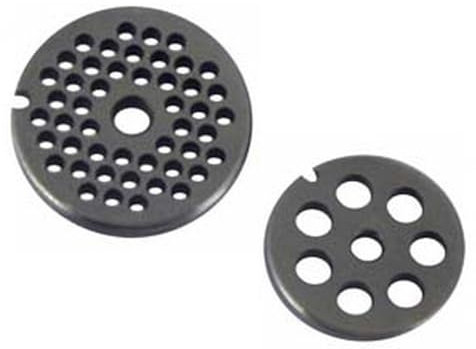 1BLISTER PIASTRE IN ACCIAIO TEMPRATO PER TRITACARNE MANUALI - n?22 foro mm.10