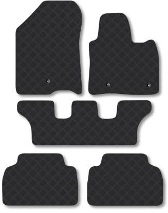 Fits Hyundai Santa Fe (2018-2024) 3mm Rubber Car Mats | Tailored Fit Durable Floor Mats Full Coverage Protection Waterproof Accessories Easy Clean Anti Slip Made in the UK