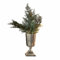 Loberon Vase Milan, Klassische Pokalform, Typische Oberflächen-Struktur, Nostalgische Anmutung, Pflanzgefäß, Blumenvase, Dekoration, Aluminiumguss, antiksilber