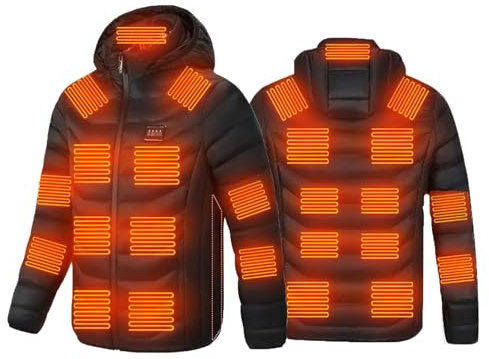 2024 Vestes Chauffantes Homme Femme Manteau Chauffant à Capuche Manches Longues Hiver Chaud à Capuche Chargement Usb Chauffe-Body éLectrique Veste Chauffante Avec 19 Zones 4 Modes De Chauffage