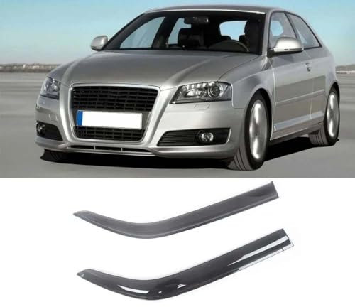 2pcs Car Side Window Wind Deflectors for Audi A3 (8P) 3-Doors 2001-2012, Front Rear Side Window Wind Sun Rain Visor Deflector Awnings Rainproof