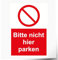Indigos UG - Schild Bitte Nicht Hier parken - 148x210 mm - Hotel, Firma, Schutz, Kita, Arzt, Praxis - Sicherheit - Warnung - Aluverbundplatte 3mm, Wohnung - Hinweisschild - Warnschild