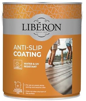 Libéron Anti-Slip Coating - UV & Water Resistant - Non-Slip Finish - Outdoor Multi-Surface Protection - 2.5 litres