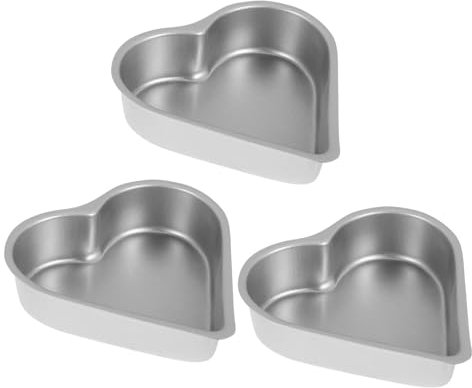 GREENADSCAPE 3st Herz-pudding-form Herzpfanne Herz-gelee-formen Buch+bindung+kleber Muffinformen Dessertformen Formen Für Hochzeitstorten Zinn Geleeform Silver Stahl Mit Hohem Kohlenstoffgehalt