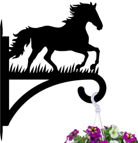 peacoblue Eisen-Pflanzenaufhänger, Haken für draußen und drinnen, zum Aufhängen von Pflanzen, Blumen, Laternen, Vogelhäuschen, Windspielen, 30,5 x 40,6cm wetterbeständiger Metall-Wandhalter