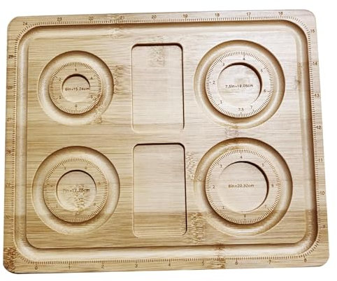 MagiDeal Hölzernes Perlenbrett, Schmuck-Messbrett, Messperlen-Design-Tablett, für die Herstellung von Schmuck, Halsketten, Armbändern