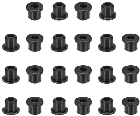 PATIKIL Silicone Rubber Grommet, 22 Pcs 3/8(10mm) Drill Hole, 1/4(6mm) Inner Dia. Top Hat Wire Gasket Rubber Hole Plug for Wiring Irrigation System Firewall, Black