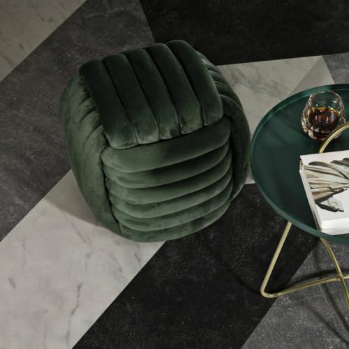 Dmora Pouf Karori 45x45x45 cm Grün Quadratisch