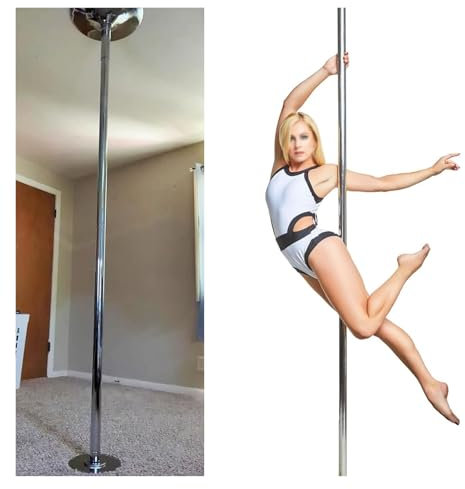 Barre De Pôle Dance，Barre De Strip-teaseuse， Barre de strip-tease rotative, barre de danse for exercices de fitness, sans fixation au plafond, barre de pole dance adaptée aux appartements(Height 2.23-