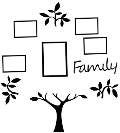 Sewroro 1ensemble Autocollant Mural Arbre Familial Acrylique Cadre Photo Décoratif Pour Salon Et Chambre Design Créatif Personnalisable Décoration Murale Élégante