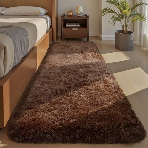 Sour Lemon Teppiche für Wohnzimmer, 80 x 300 cm, Läufer für Schlafzimmer | Waschbarer, rutschfester flauschiger Teppich, zottelig, weich, modern, für Kinderzimmer, Flur, Wohnzimmer