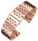 BGFFDSZ Curve End Stainless Steel Watchband Compatible With Casio Tissot Seiko Watch Straps 12 13 14 15 16 17 18 19 20 21 22mm Bracelet Of Metal(Rose gold,17mm)