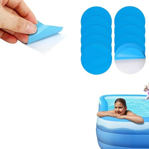 20 Stück Pool Reparaturset Unterwasser,PVC Pool Flicken,Poolflicken Selbstklebend Unterwasser,Pools Flickzeug,Flicken Badebassin,Pool Repair Patches Under Water,Selbstklebende Reparaturflicken Pools
