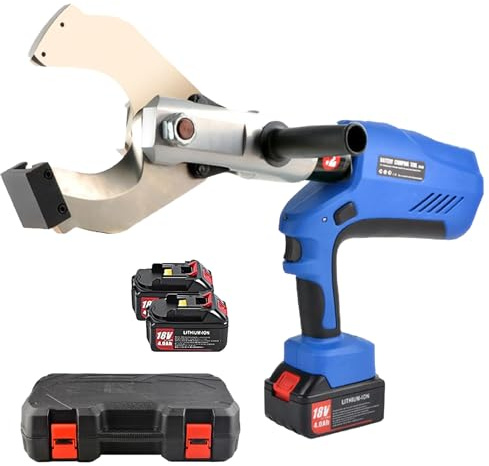 ORIDLECTAL Pince Coupe Cable Electrique Haute Performance, 2 Batteries 18V, Force de Coupe 250 KN, Coupe Cable pour Câbles 120 mm, Longue Durée de Fonctionnement, Transport Facile 105C
