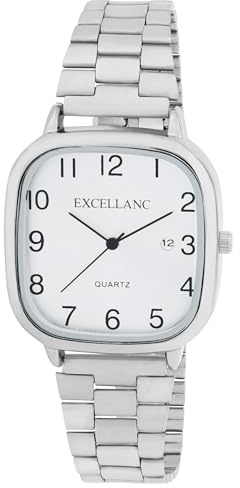 Excellanc Damenuhr aus Metall in Silber, in Einer Länge von 22 cm, Klassisches Design für Jede Frau