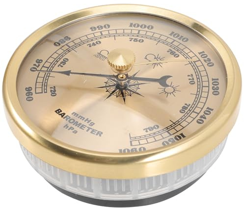 Toyvian Barometer Aneroid Analog 2.36In mit Kalibrierfunktion für Zuhause und Arbeitsplatz Büro Garten Wettervorhersage